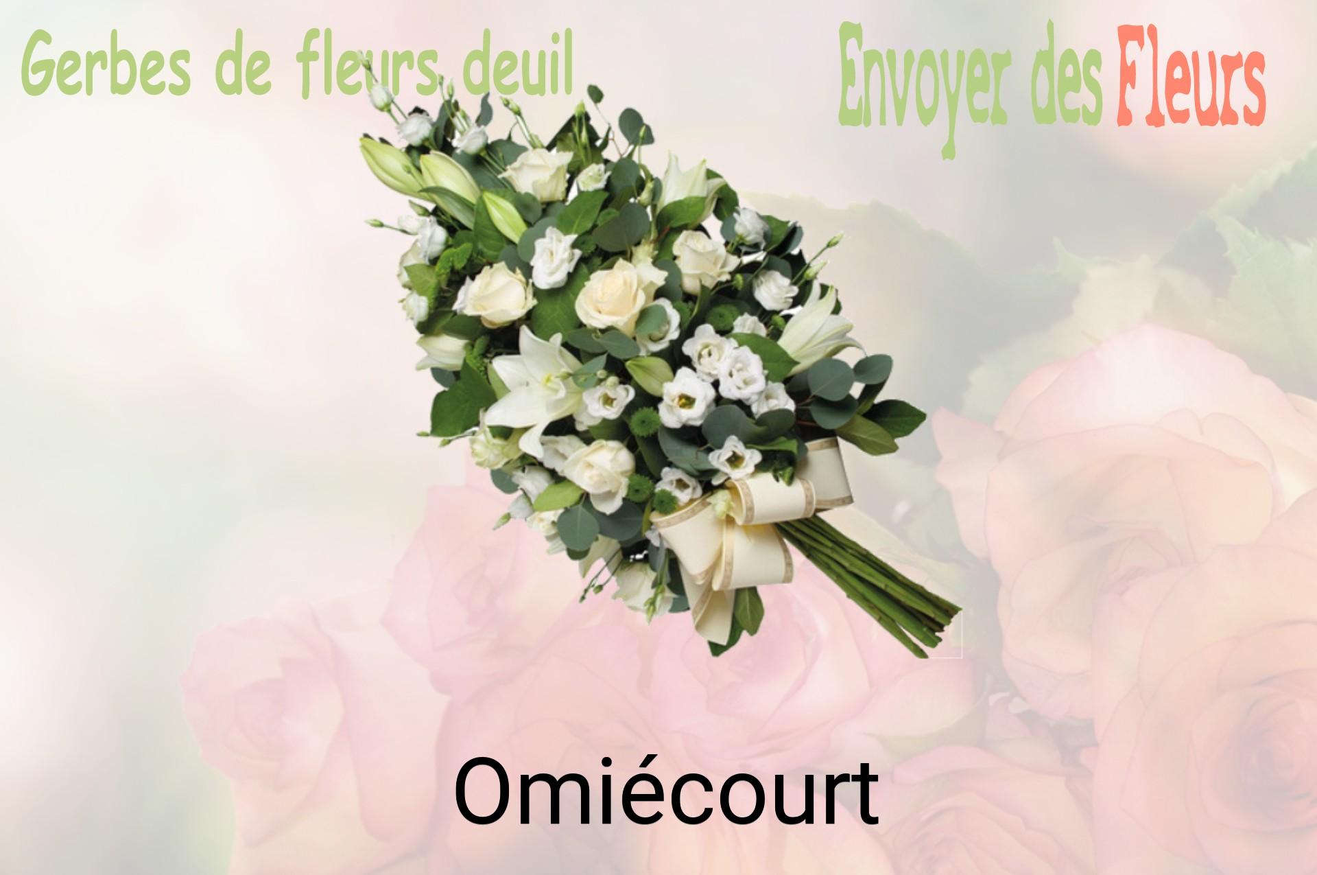 Gerbe de fleurs de deuil livrée à Omiécourt